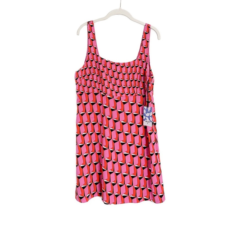 Diane Von Furstenberg x Target Mini Shift Dress in Pink Modern Geo Size 16 NWT - Picture 5 of 6